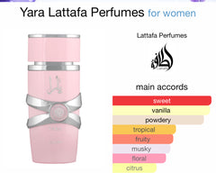 Lattafa Yara Perfume for Women - Long-lasting Eau de Parfum 100ml - عطر يارا من لطافة للنساء - أو دو بارفان 100 مل | Lattafa Yara EDP 100ml