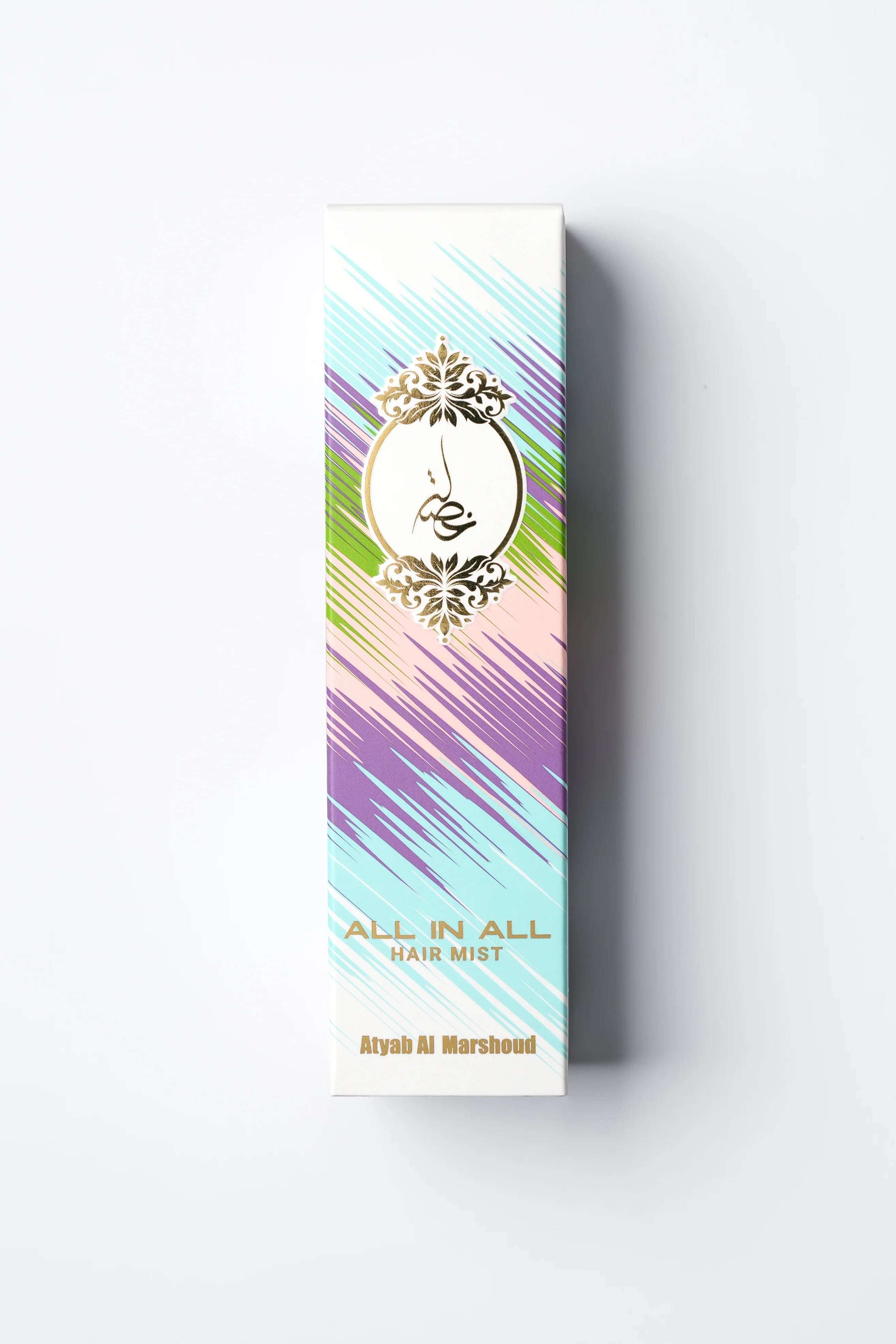 All In All - Hair Mist by Atyab Al Marshoud | A Luxurious Blend of Raspberry, Musk & Patchouli -All In All - ميست الشعر من أطياب المرشود | لمسة فاخرة برائحة التوت، المسك، والباتشولي