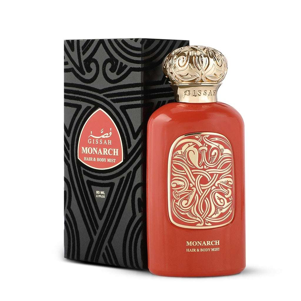 Monarch Hair & Body Mist – 80ML by Gissah | Fruity Oud & Vanilla Mist for Women -عطر مونارك للشعر والجسم - 80 مل من قصة | بخاخ نسائي برائحة الفواكه والعود والفانيلا