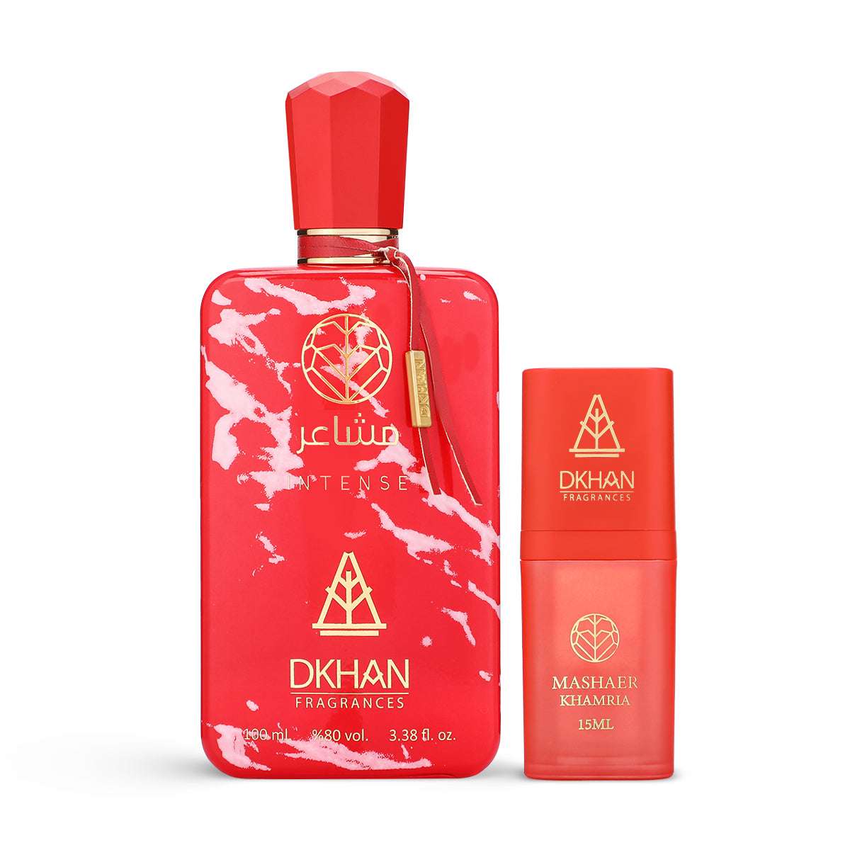 Mashaer Collection Box - 2 Pcs by Dkhan Fragrances | Luxury Oud & Bulgarian Flower Scent - مجموعة مشاعر - 2 قطعة من دخان للعطور | تجربة فاخرة برائحة العود وزهرة البلغاري