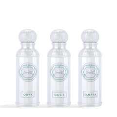 Gissah Soul of Arabia Set – 3 perfumes x 50ml each, luxurious Arabian fragrance collection with elegant oriental and woody scents for men and women.