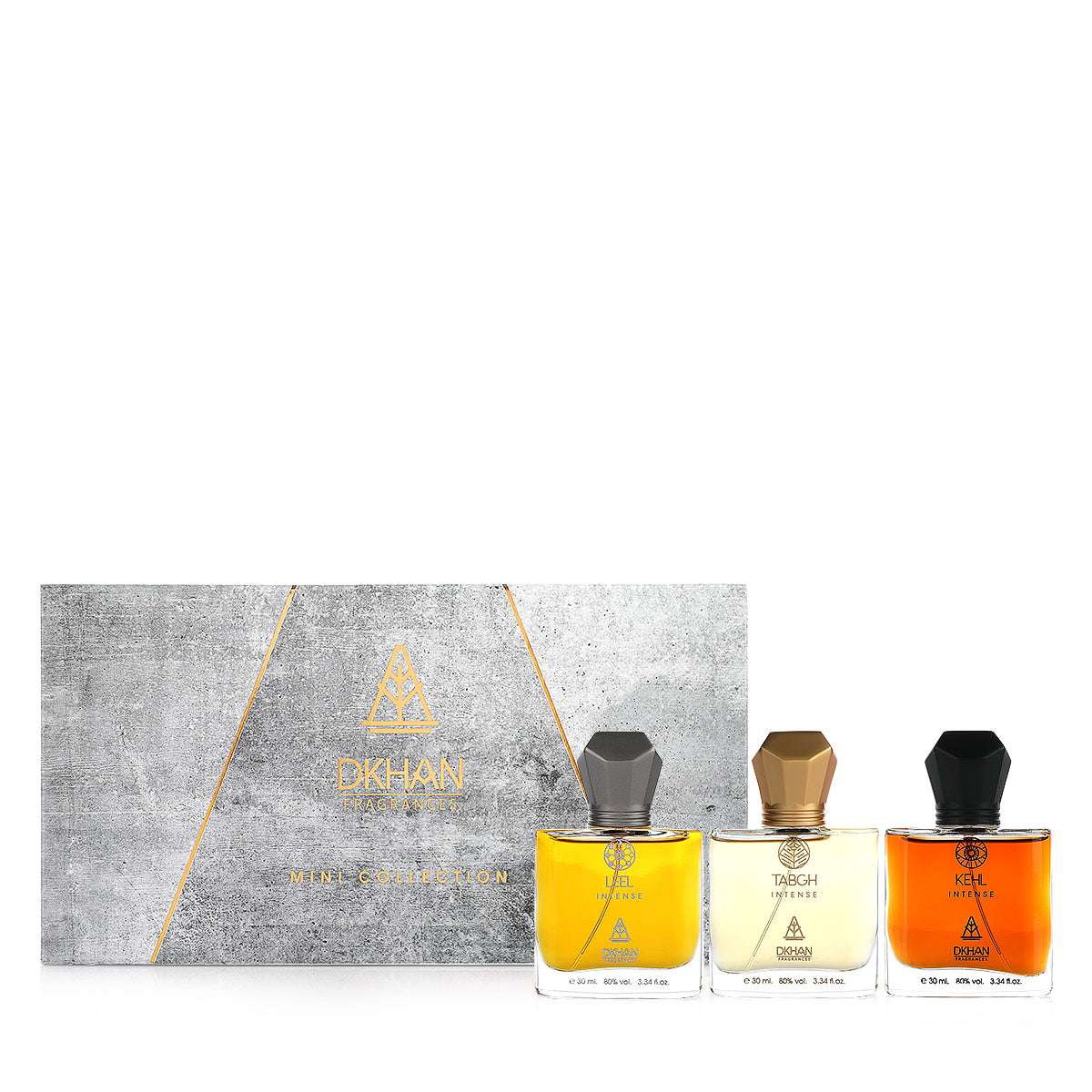 Dkhan Mini Collection Set - 3 Pcs | A Luxurious Trio of Exquisite Fragrances - مجموعة عطور ميني - 3 قطع من دخان | تجربة فاخرة بثلاث روائح مميزة