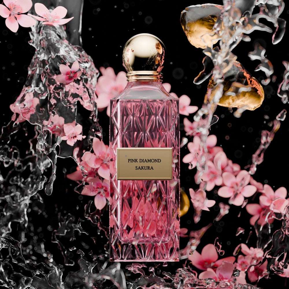 Pink Diamond - Sakura 200ML by Ibrahim Al Qurashi | Elegant Floral Fragrance with Long-Lasting Freshness - عطر بينك دايموند - ساكورا 200 مل من إبراهيم القرشي | لمسة زهرية راقية وثبات يدوم طويلاً
