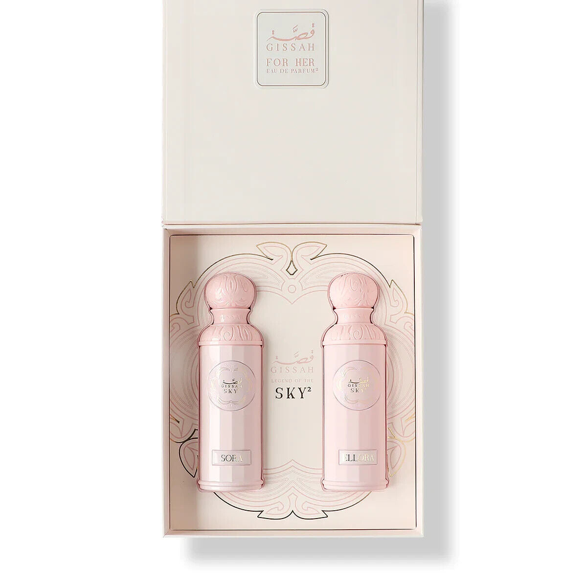 Legend of the Sky (HER) – 2 x 90ML Perfume Set by Gissah | Ellora & Sora for Women -مجموعة عطور ليجند أوف ذا سكاي (للنساء) من قصة – ٢ × ٩٠ مل | إيلورا وسورا