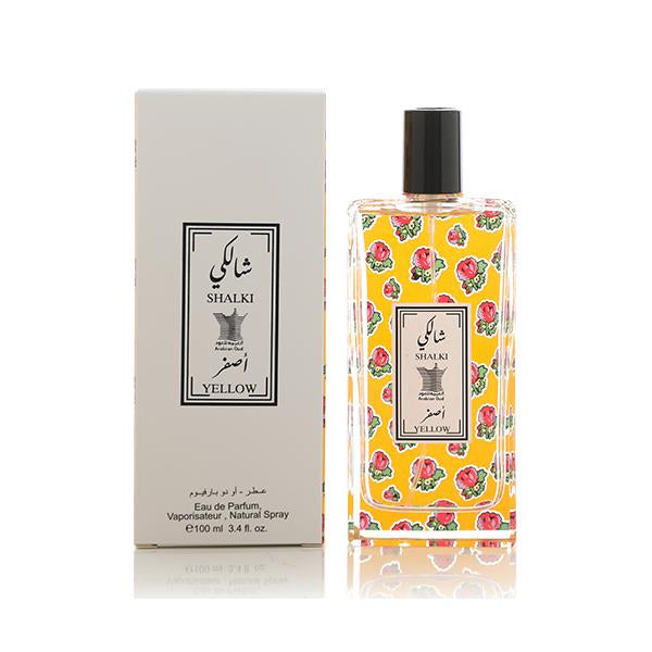 Shalki Yellow Eau de Parfum – 100ML by Arabian Oud | Passion Fruit, Spicy Mint & Leather Notes - عطر شالكي يلو - 100 مل من العربية للعود | باشون فروت، نعناع حار، ونفحات جلدية دافئة