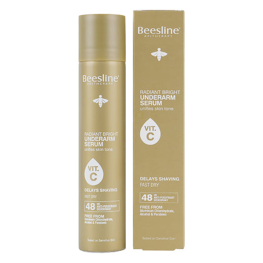 Beesline Underarm Serum Vit C Spray - 48h Protection, 150ml - سيروم Beesline لتحت الإبط بفيتامين C - بخاخ حماية 48 ساعة - 150 مل