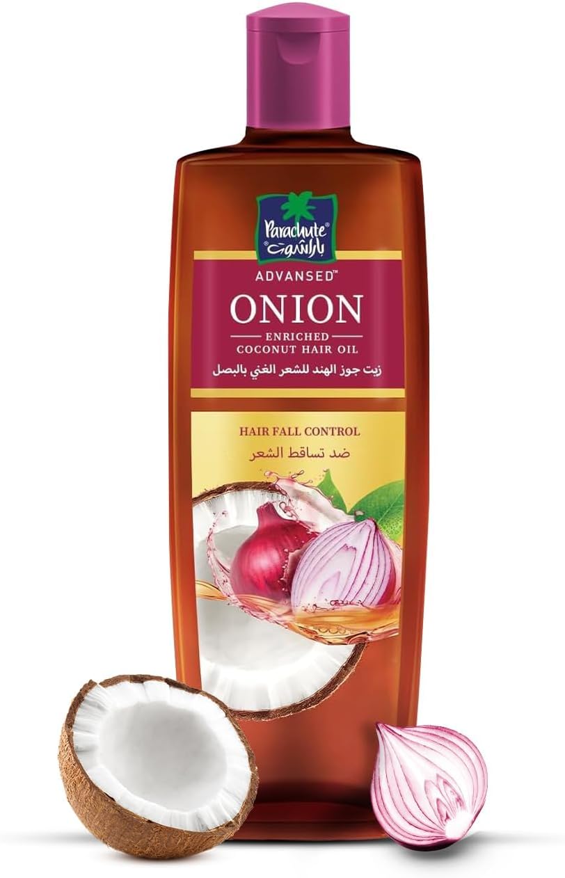 Parachute Advansed Onion Enriched Coconut Hair Oil, Hair Fall Control - 200ml - باراشوت زيت الشعر جوز الهند الغني بالبصل ضد تساقط الشعر -٢00مل