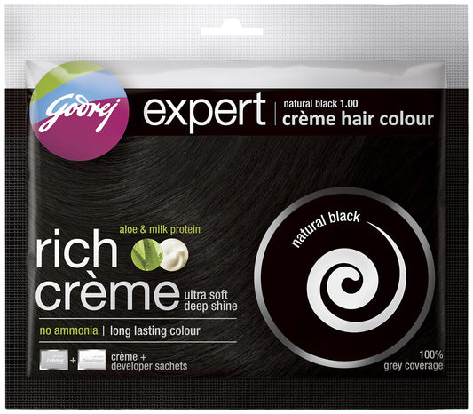 Expert Rich Crème Hair Colour – Natural Black 20g -صبغة شعر Expert Rich Crème – الأسود الطبيعي - 20 جم