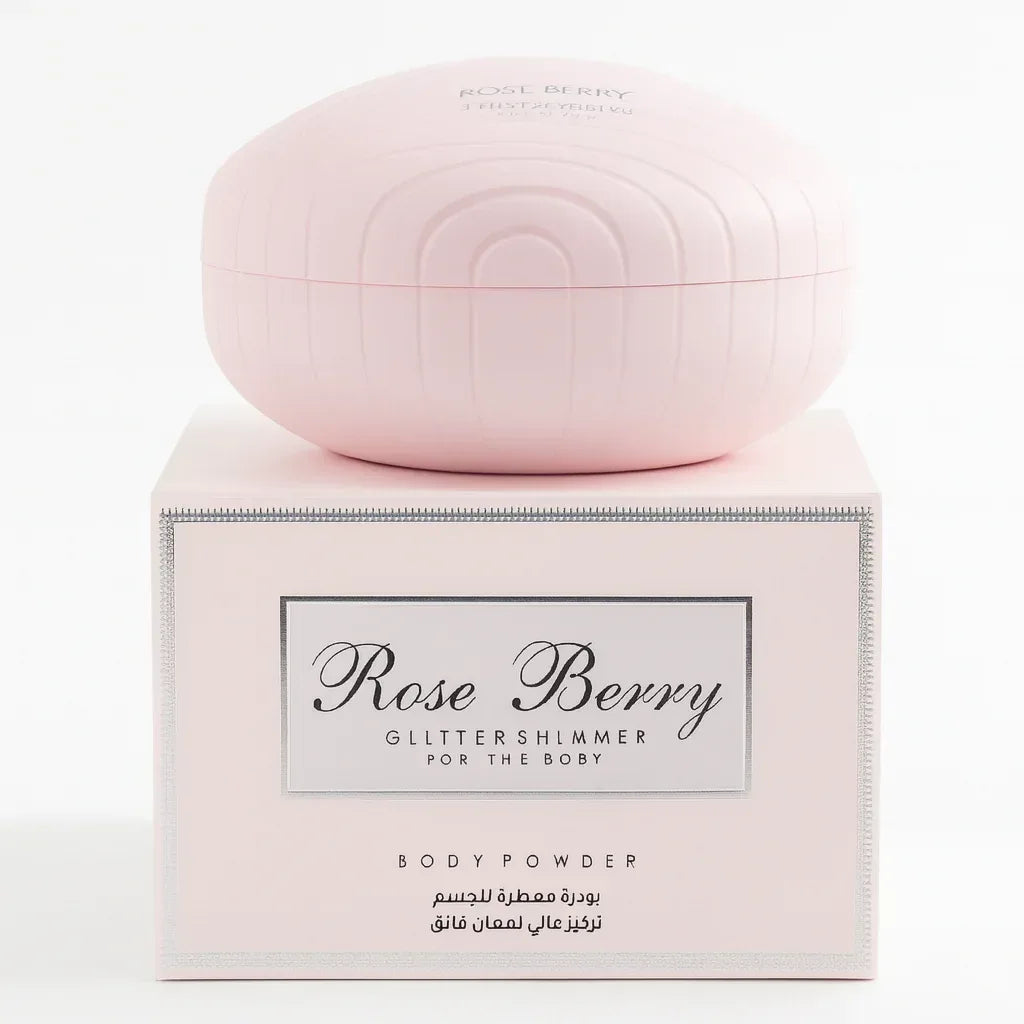 Rose Berry Glitter Shimmer Body Powder - بودرة الجسم اللامعة