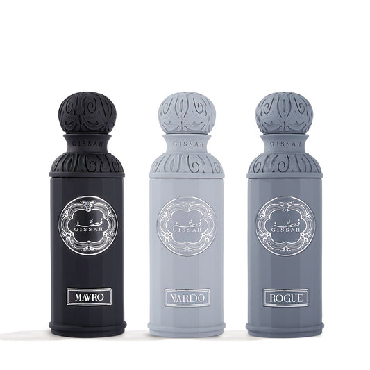 Graphite Men’s Perfume Collection – 3  | Gissah (Qissah) - مجموعة جرافايت الرجالية – 3 عطور  | من قصة Gissah