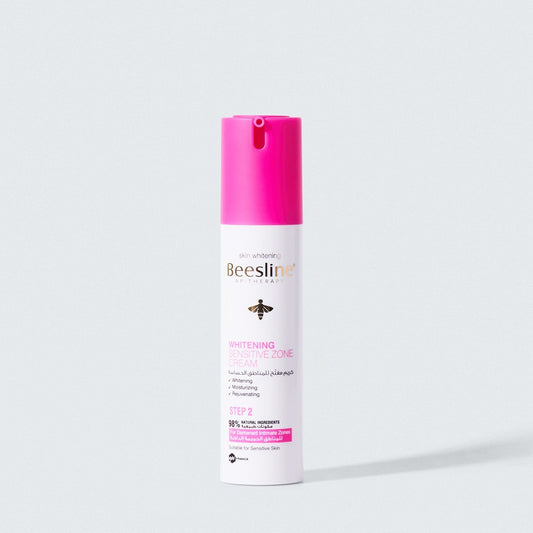 Beesline Whitening Sensitive Zone Cream – Step 2
كريم بيزلين لتفتيح المناطق الحساسة – الخطوة 2