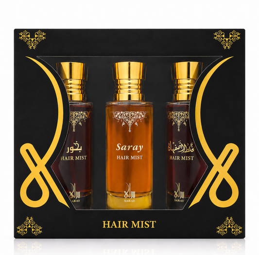 Hair Mist Set 3 Pcs - Saray, Mokhalat Asfahan & Bakhour | مجموعة عطور شعر 3 قطع