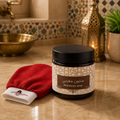 Moroccan Loofah & Black Moroccan Soap Duo Set | طقم ليفة مغربية وصابون مغربي أسود قطعتين
