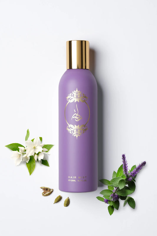 Khisla Violet - Hair Mist by Atyab Al Marshoud | A Luxurious Blend of Lavender, Rose & Jasmine - Khisla Violet - ميست الشعر من أطياب المرشود | عطر فاخر برائحة اللافندر، الورد، والياسمين