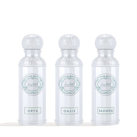 Soul of Arabia Set – 3 Pcs | مجموعة سول أوف أرابيا – 3 عطور × 50 مل – Gissah قصة
