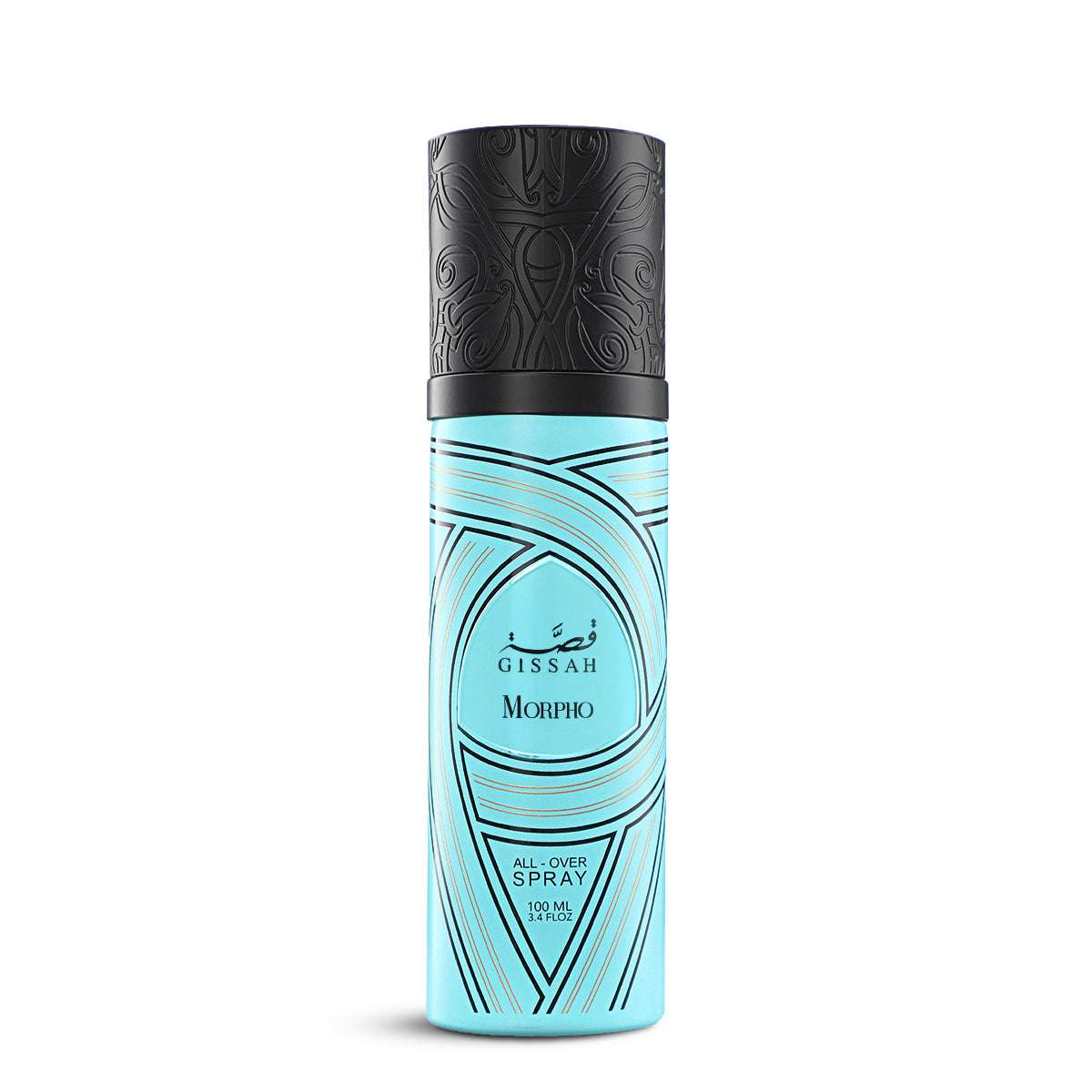 Morpho All Over Spray – 100ml | Gissah | Fresh Citrus & Marine Body Mist - رذاذ مورفو للجسم والملابس – 100 مل | قصة | عبير سترسي بحري منعش