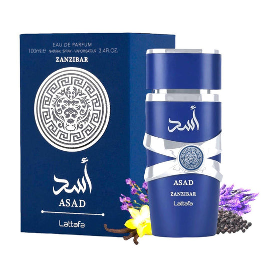 Lattafa Asad Zanzibar Eau de Parfum 100ml - Long-lasting & Luxurious Fragrance - اعطر أسد زنزابير من لطافة - أو دو بارفان 100 مل يدوم طويلا