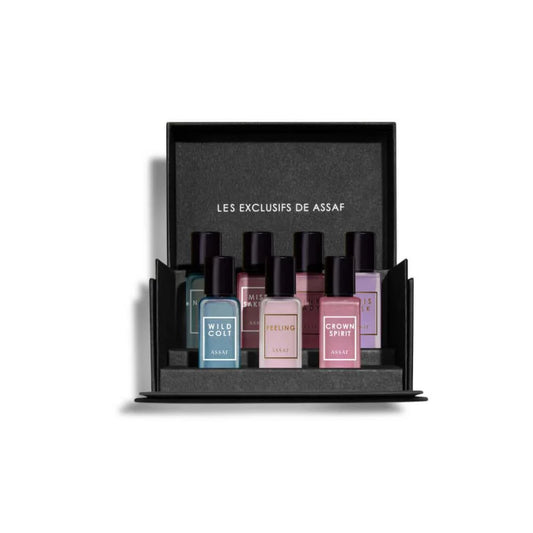 Assaf Sample Box – 7 Mini Perfumes | Discover Your Signature Scent - صندوق العينات عساف – 7 عطور ميني | اكتشف عطرك المميز