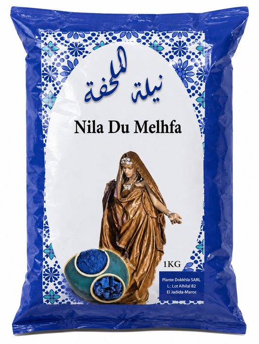 Moroccan Nila powder 1kg Nila Du Melhfa blue nila powder for Moroccan bath