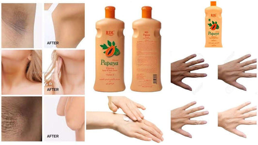 Papaya Whitening Hand & Body Lotion + Vitamin E extract -لوشن البابايا مبيض للجسم واليدين مع فيتامين