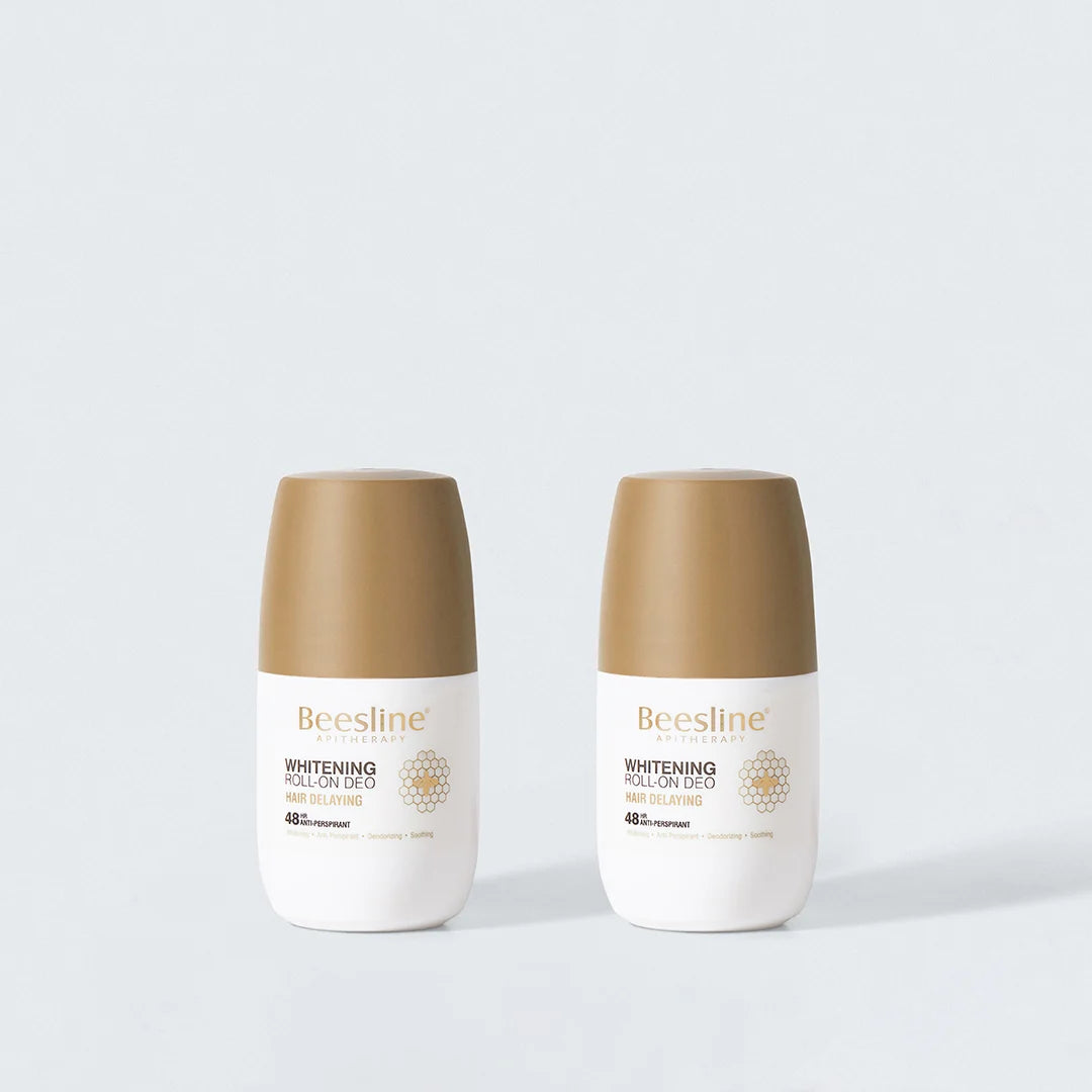 Beesline Whitening Roll-On Deodorant - 48HR Hair Delaying | Aluminum-Free Protection - بيزلاين مزيل عرق مفتّح 48 ساعة - يؤخر نمو الشعر | حماية فعالة بدون ألمنيوم